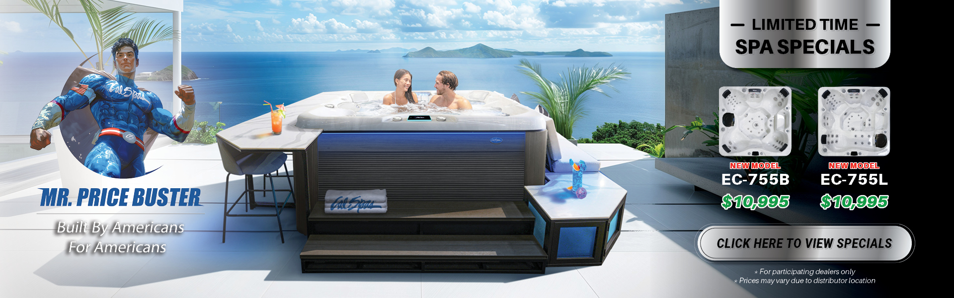 Calspas hot tub being used in a family setting - Shreveport